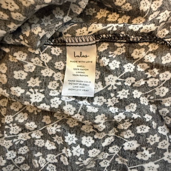 Lulu's Kind Heart Black Floral Print Tiered Lace-Up Midi Dress - Picture 6 of 10